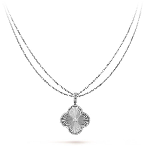 [Rose Jewelrys]CLOVER 25MM SILVER BIG CLOVER NECKLACE