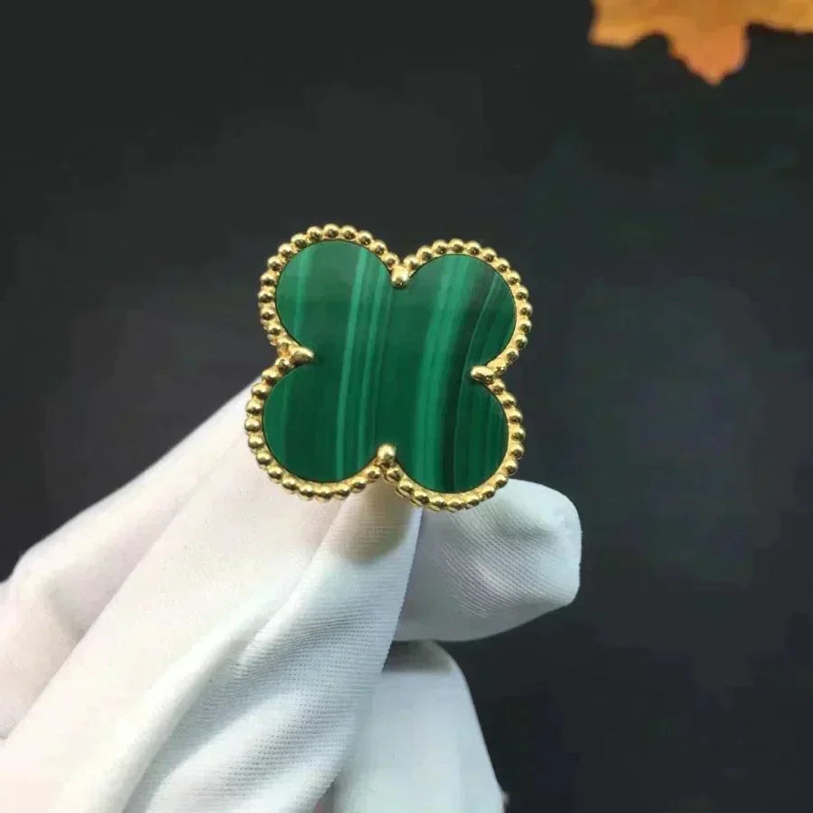 [🌹Rose💎]CLOVER MALACHITE RING