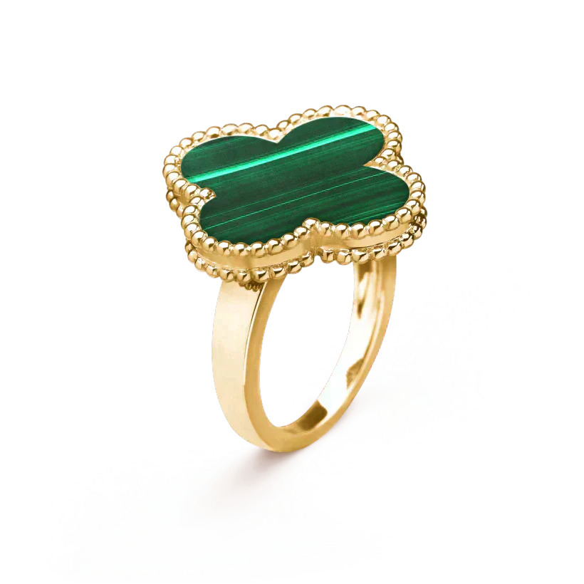 [Rose Jewelrys]CLOVER MALACHITE RING