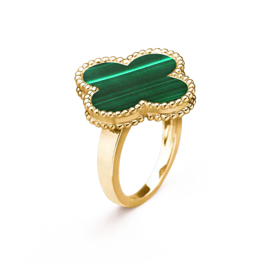 [Rose Jewelrys]CLOVER MALACHITE RING