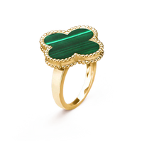 [🌹Rose💎]CLOVER MALACHITE RING