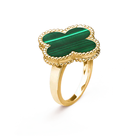 [🌹Rose💎]CLOVER MALACHITE RING
