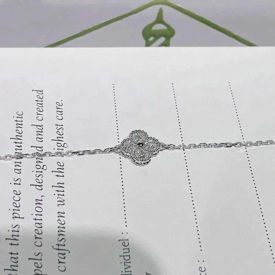 [Rose Jewelrys]CLOVER  SINGLE FLOWER BRACELET SILVER