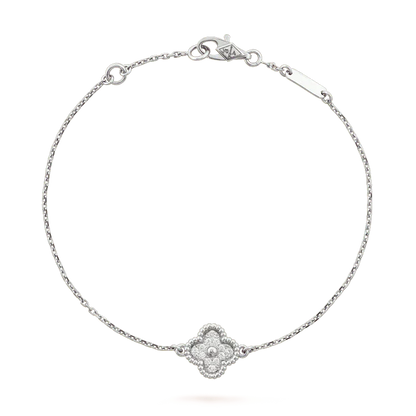 [Rose Jewelrys]CLOVER  SINGLE FLOWER BRACELET SILVER