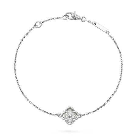 [🌹Rose💎]CLOVER  SINGLE FLOWER BRACELET SILVER