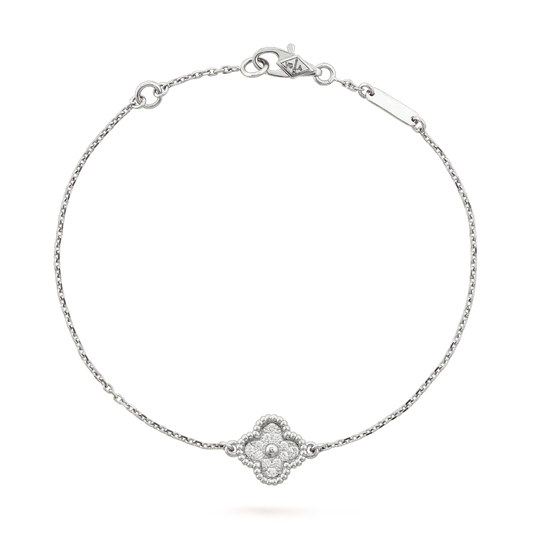[Rose Jewelrys]CLOVER  SINGLE FLOWER BRACELET SILVER