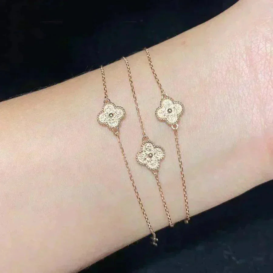 [Rose Jewelrys]CLOVER SINGLE FLOWER BRACELET