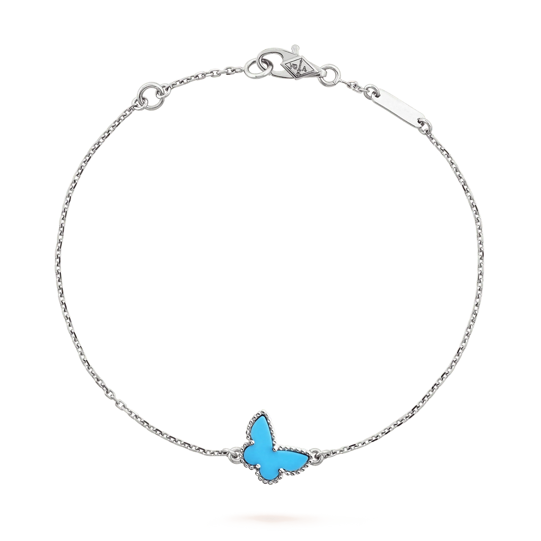 [🌹Rose💎]BUTTERFLY TURQUOISE BUTTERFLY BRACELET SILVER