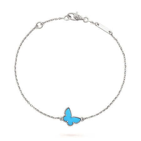[🌹Rose💎]BUTTERFLY TURQUOISE BUTTERFLY BRACELET SILVER
