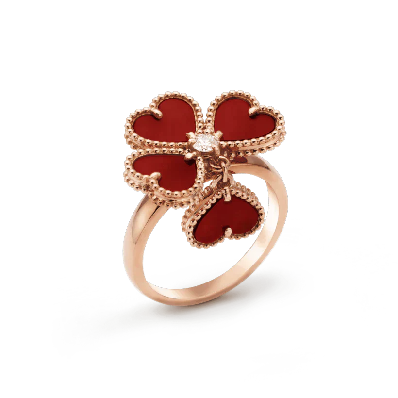 [🌹Rose💎]SWEET CLOVER CARNELIAN RING