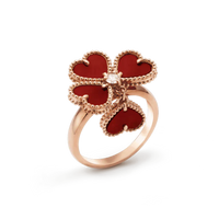 [🌹Rose💎]SWEET CLOVER CARNELIAN RING