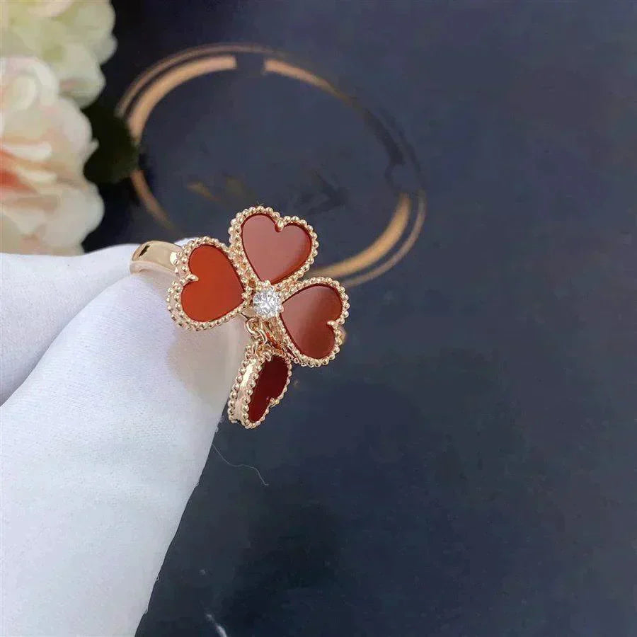 [🌹Rose💎]SWEET CLOVER CARNELIAN RING