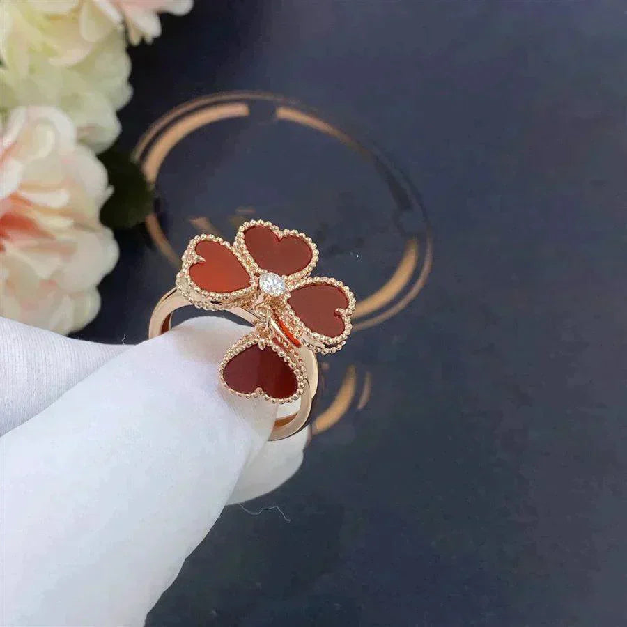 [Rose Jewelrys]SWEET CLOVER CARNELIAN RING