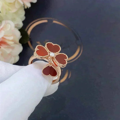 [Rose Jewelrys]SWEET CLOVER CARNELIAN RING