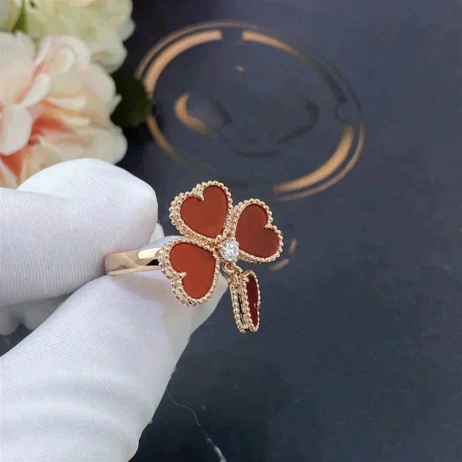 [Rose Jewelrys]SWEET CLOVER CARNELIAN RING