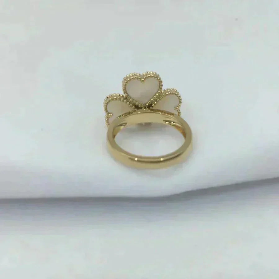 [Rose Jewelrys]SWEET CLOVER WHITE MOP RING