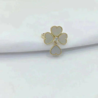 [Rose Jewelrys]SWEET CLOVER WHITE MOP RING