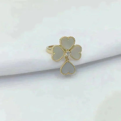 [Rose Jewelrys]SWEET CLOVER WHITE MOP RING