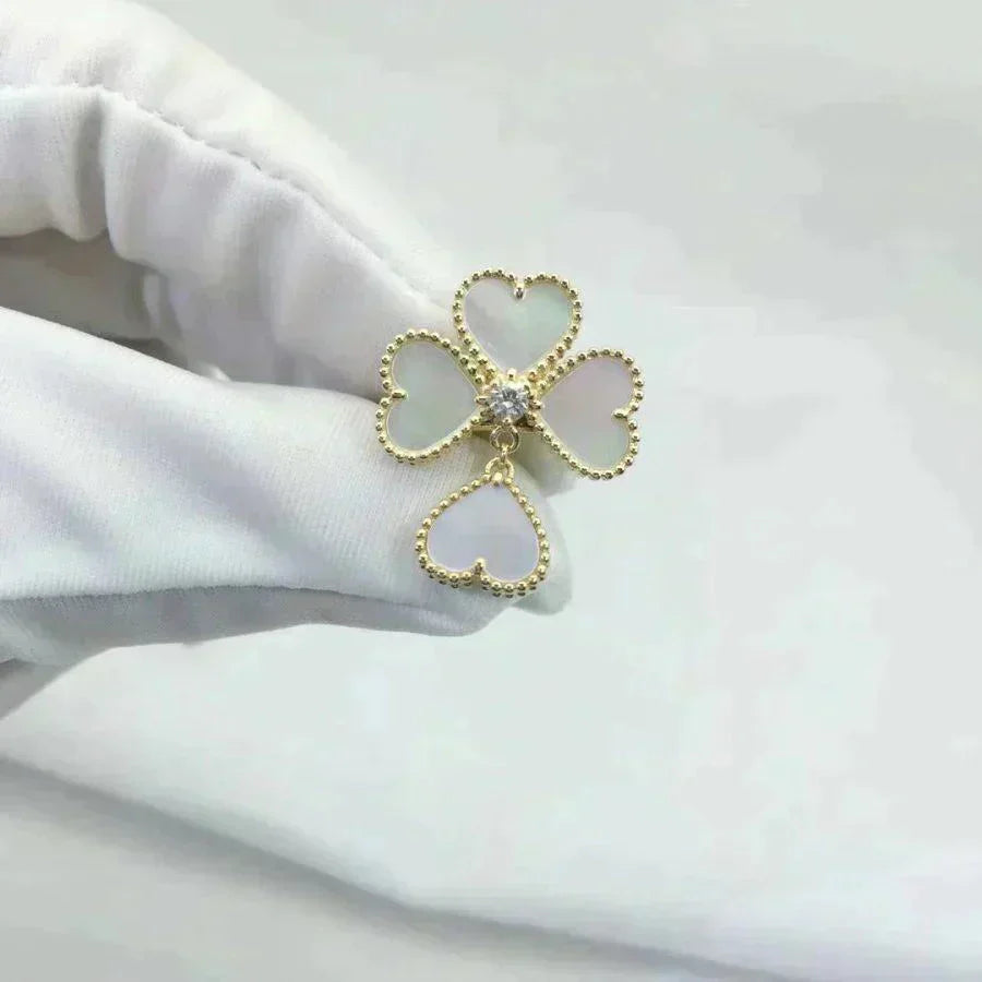 [Rose Jewelrys]SWEET CLOVER WHITE MOP RING