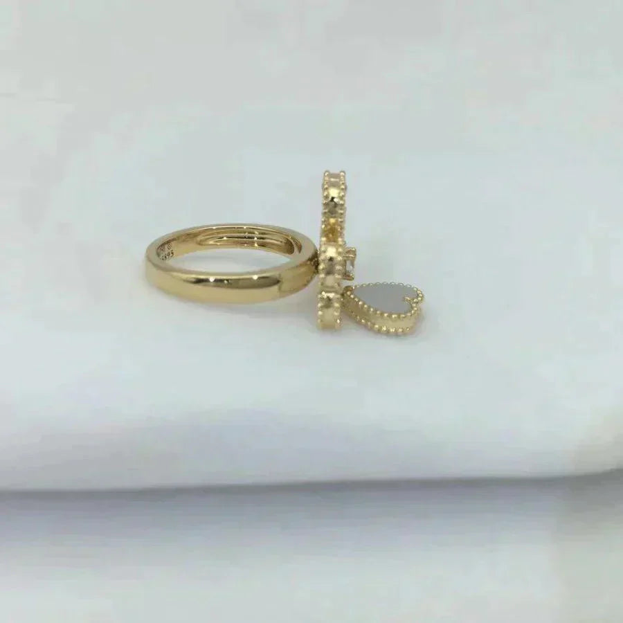 [Rose Jewelrys]SWEET CLOVER WHITE MOP RING