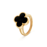 [🌹Rose💎]CLOVER ONYX RING