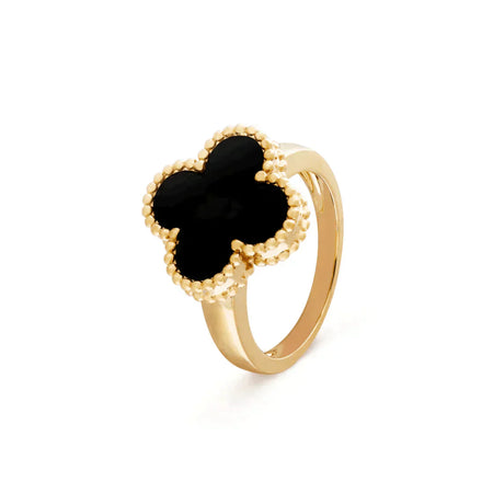 [🌹Rose💎]CLOVER ONYX RING