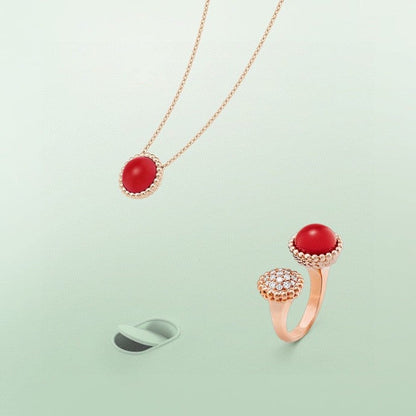 [Rose Jewelrys]PERLEE COULEURS DIAMOND ROSE GOLD BETWEEN THE FINGER RING