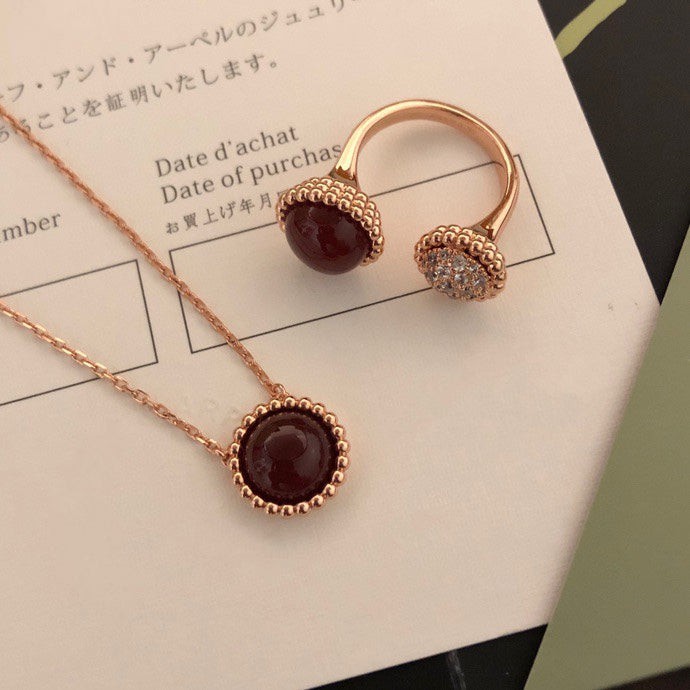 [Rose Jewelrys]PERLEE COULEURS DIAMOND ROSE GOLD BETWEEN THE FINGER RING