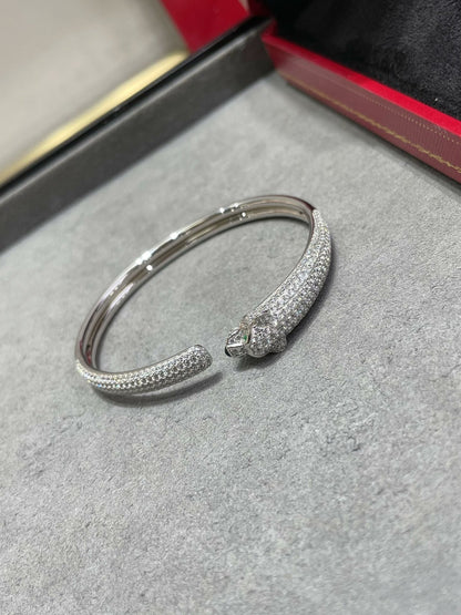 [Rose Jewelrys]PANTHERE FULL DIAMOND OPEN BRACELET