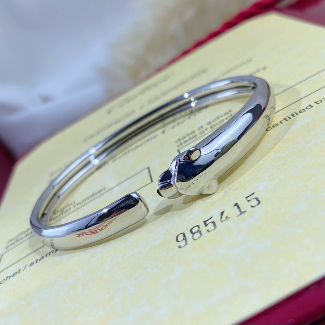 [🌹Rose💎]PANTHERE SILVER OPEN BRACELET