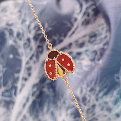 [Rose Jewelrys]LUCKY SPRING 1 MOTIF PINK GOLD BRACELET