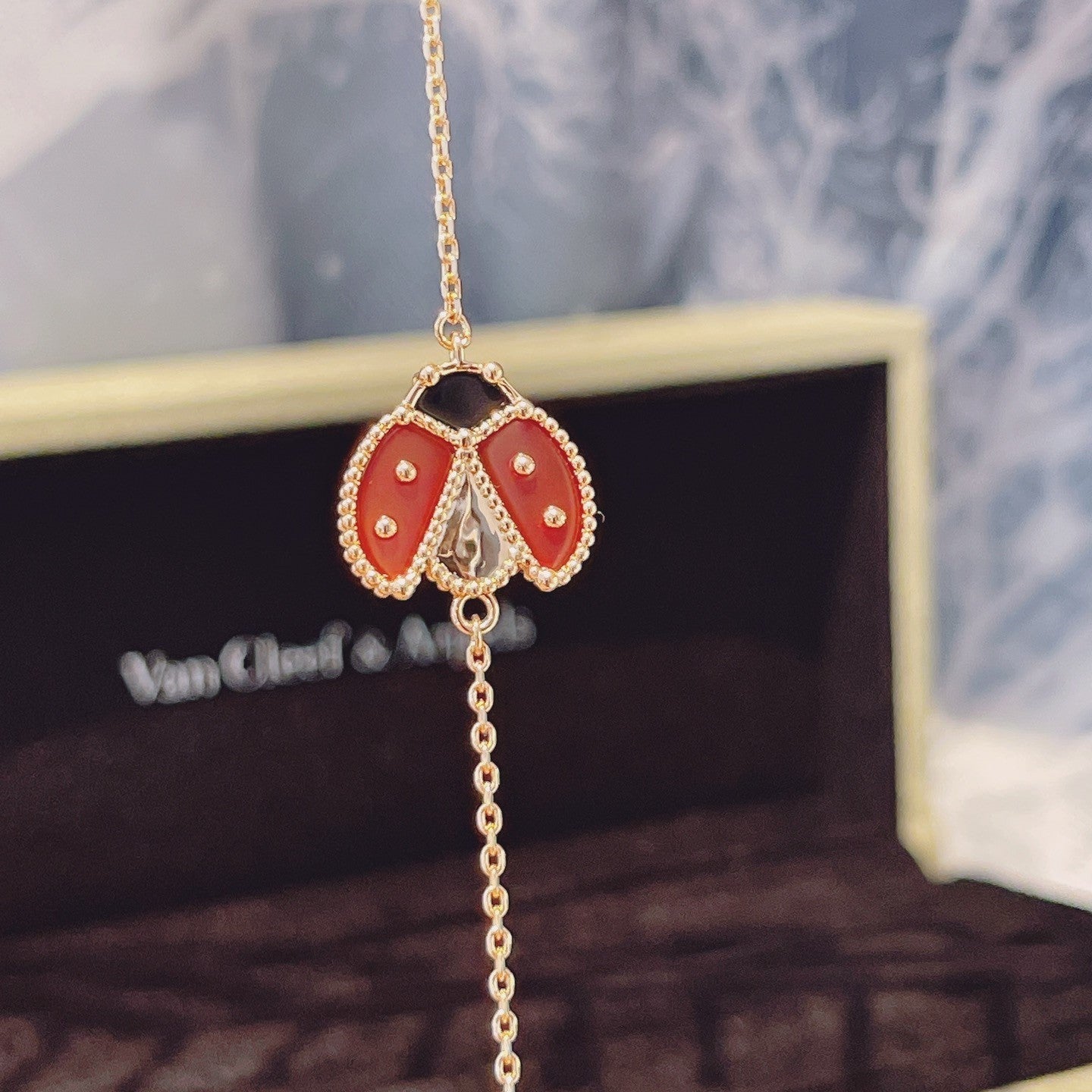 [Rose Jewelrys]LUCKY SPRING 1 MOTIF PINK GOLD BRACELET