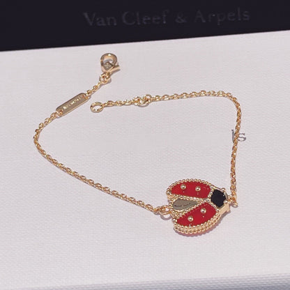 [Rose Jewelrys]LUCKY SPRING 1 MOTIF PINK GOLD BRACELET