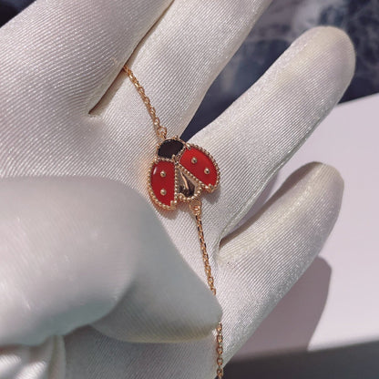 [Rose Jewelrys]LUCKY SPRING 1 MOTIF PINK GOLD BRACELET