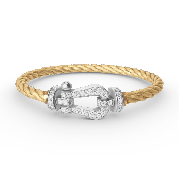 [Rose Jewelrys]FORCE LARGE HORSESHOE FULL DIAMOND BRACELET SILVER