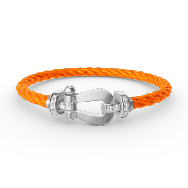 [Rose Jewelrys]FORCE LARGE HORSESHOE HALF DIAMOND BRACELET SILVER