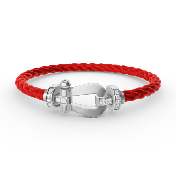[Rose Jewelrys]FORCE LARGE HORSESHOE HALF DIAMOND BRACELET SILVER