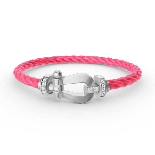 [Rose Jewelrys]FORCE LARGE HORSESHOE HALF DIAMOND BRACELET SILVER