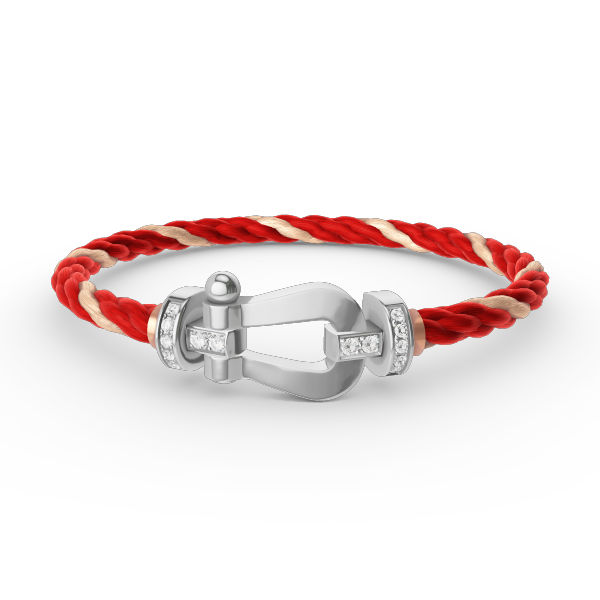 [Rose Jewelrys]FORCE LARGE HORSESHOE HALF DIAMOND BRACELET SILVER