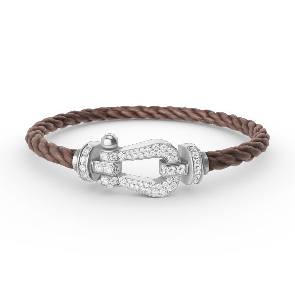 [Rose Jewelrys]FORCE LARGE HORSESHOE FULL DIAMOND BRACELET SILVER
