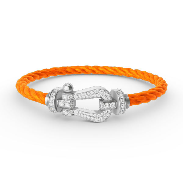 [Rose Jewelrys]FORCE LARGE HORSESHOE FULL DIAMOND BRACELET SILVER