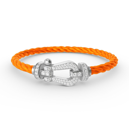 [Rose Jewelrys]FORCE LARGE HORSESHOE FULL DIAMOND BRACELET SILVER