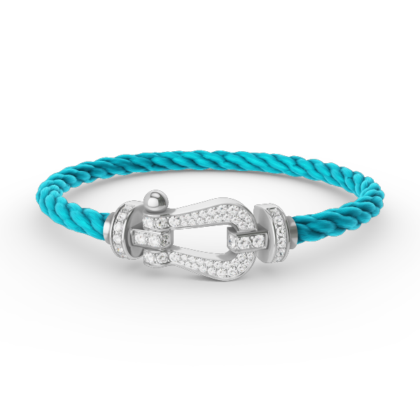 [Rose Jewelrys]FORCE LARGE HORSESHOE FULL DIAMOND BRACELET SILVER