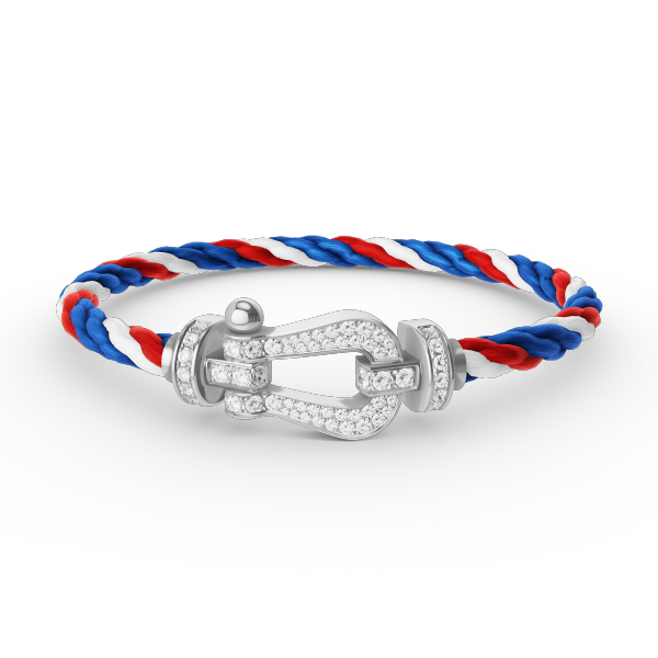 [Rose Jewelrys]FORCE LARGE HORSESHOE FULL DIAMOND BRACELET SILVER