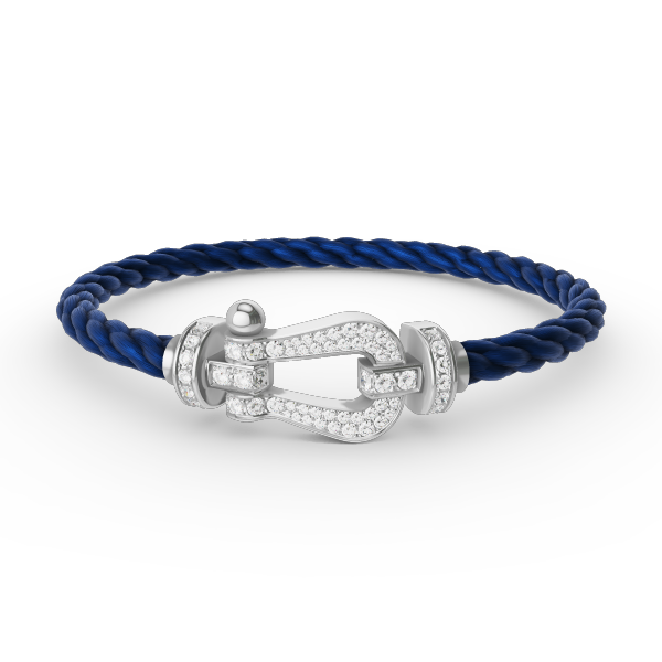 [Rose Jewelrys]FORCE LARGE HORSESHOE FULL DIAMOND BRACELET SILVER