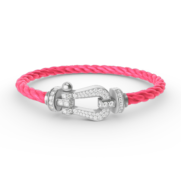 [Rose Jewelrys]FORCE LARGE HORSESHOE FULL DIAMOND BRACELET SILVER
