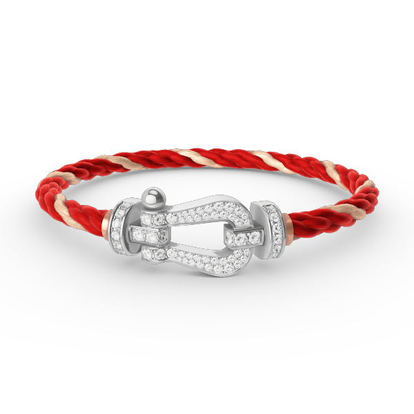 [Rose Jewelrys]FORCE LARGE HORSESHOE FULL DIAMOND BRACELET SILVER