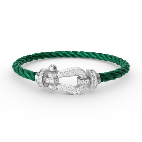 [Rose Jewelrys]FORCE LARGE HORSESHOE FULL DIAMOND BRACELET SILVER