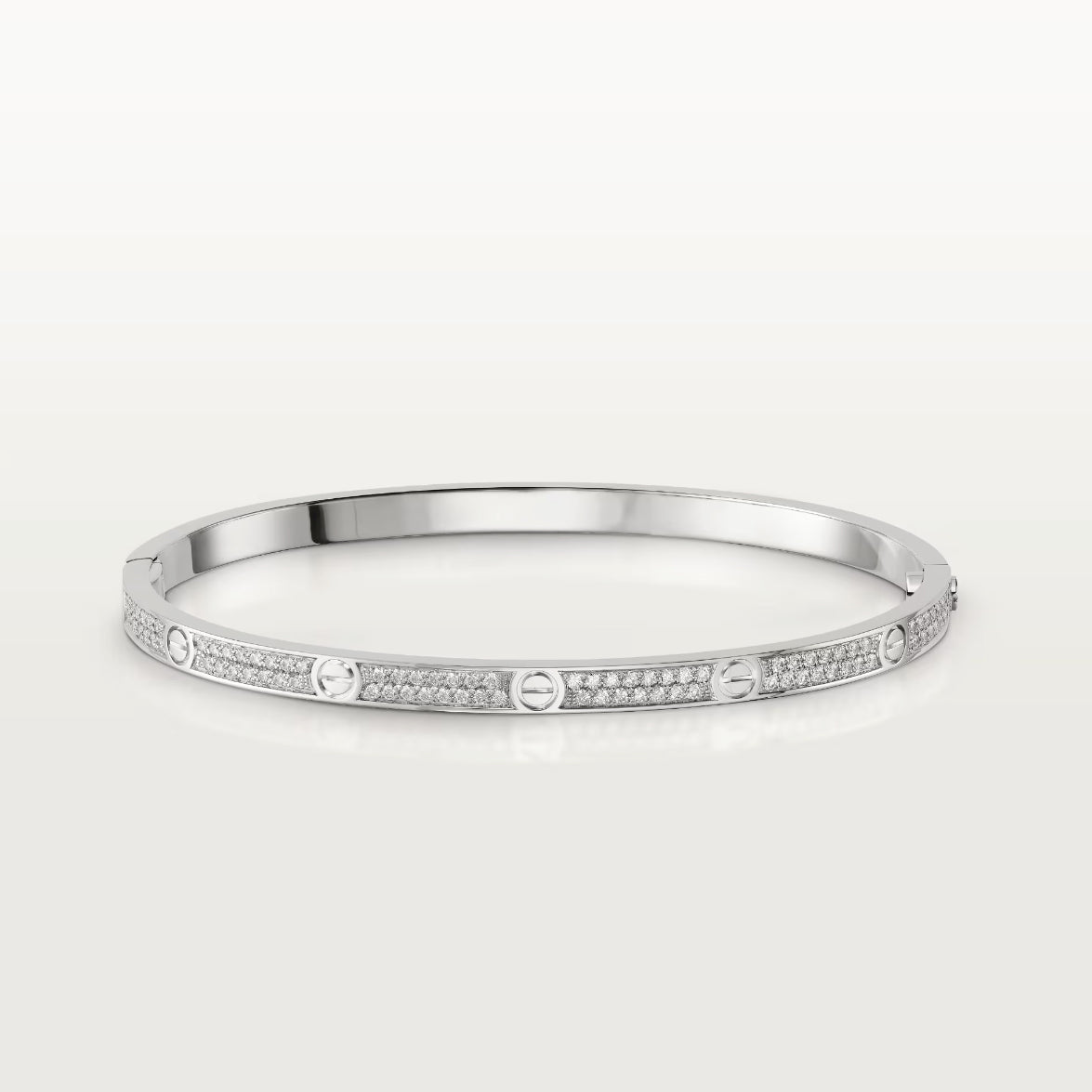 [Rose Jewelrys]LOVE BRACELET 3.65MM DIAMOND-PAVED SILVER