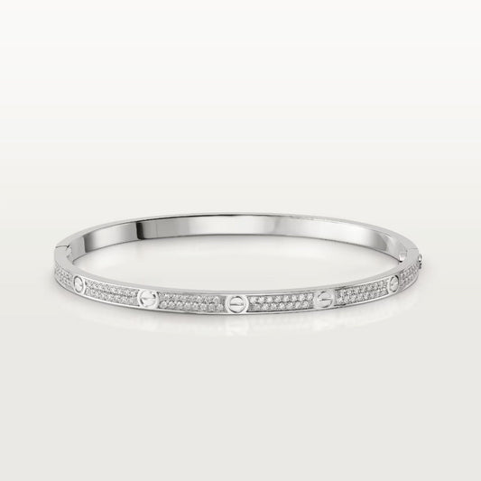 [Rose Jewelrys]LOVE BRACELET 3.65MM DIAMOND-PAVED SILVER